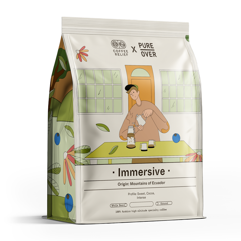 Pure Over X Coffee Relief: Immersive Roast