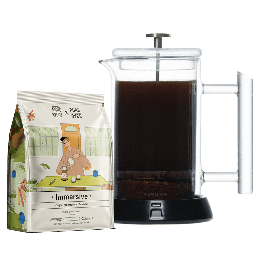 French Press Bundle - Pure Over-PO-FP-B_C