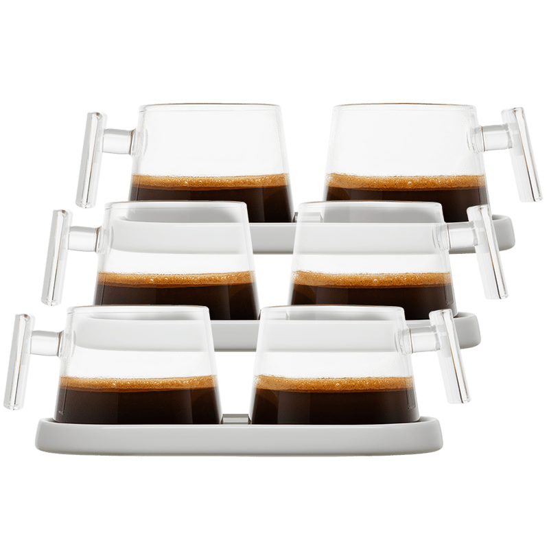 Espresso Cup Set - Pure Over - Espresso Cup Set White - Set of 6