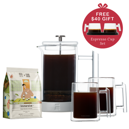 French Press for 2 Gift Set