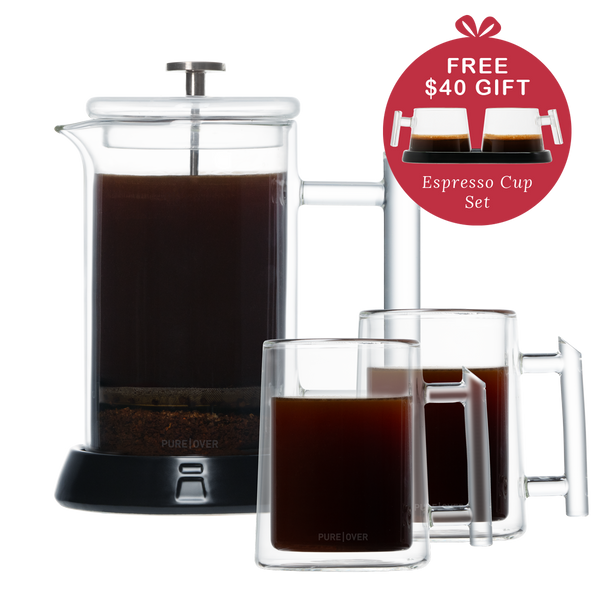French Press + 2 Mugs
