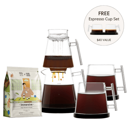 Signature Brew Kit + 2 Mugs + Coffee + Free Gift - Pure Over - POM-BK-B_2M_CG