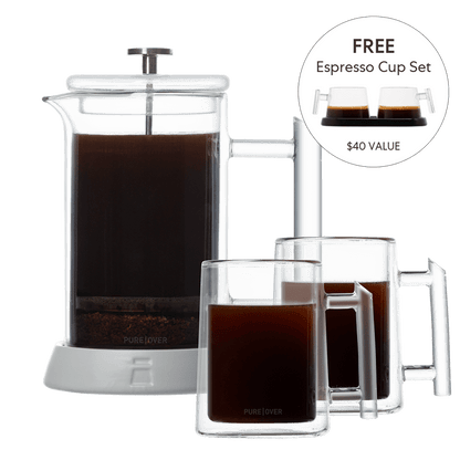 French Press - Pure Over - PO-FP-W-Mug