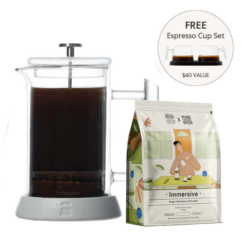 French Press Bundle - Pure Over - PO-FP-W_C